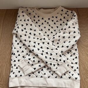 Hanna Andersson Cream Ribbed Sweatshirt